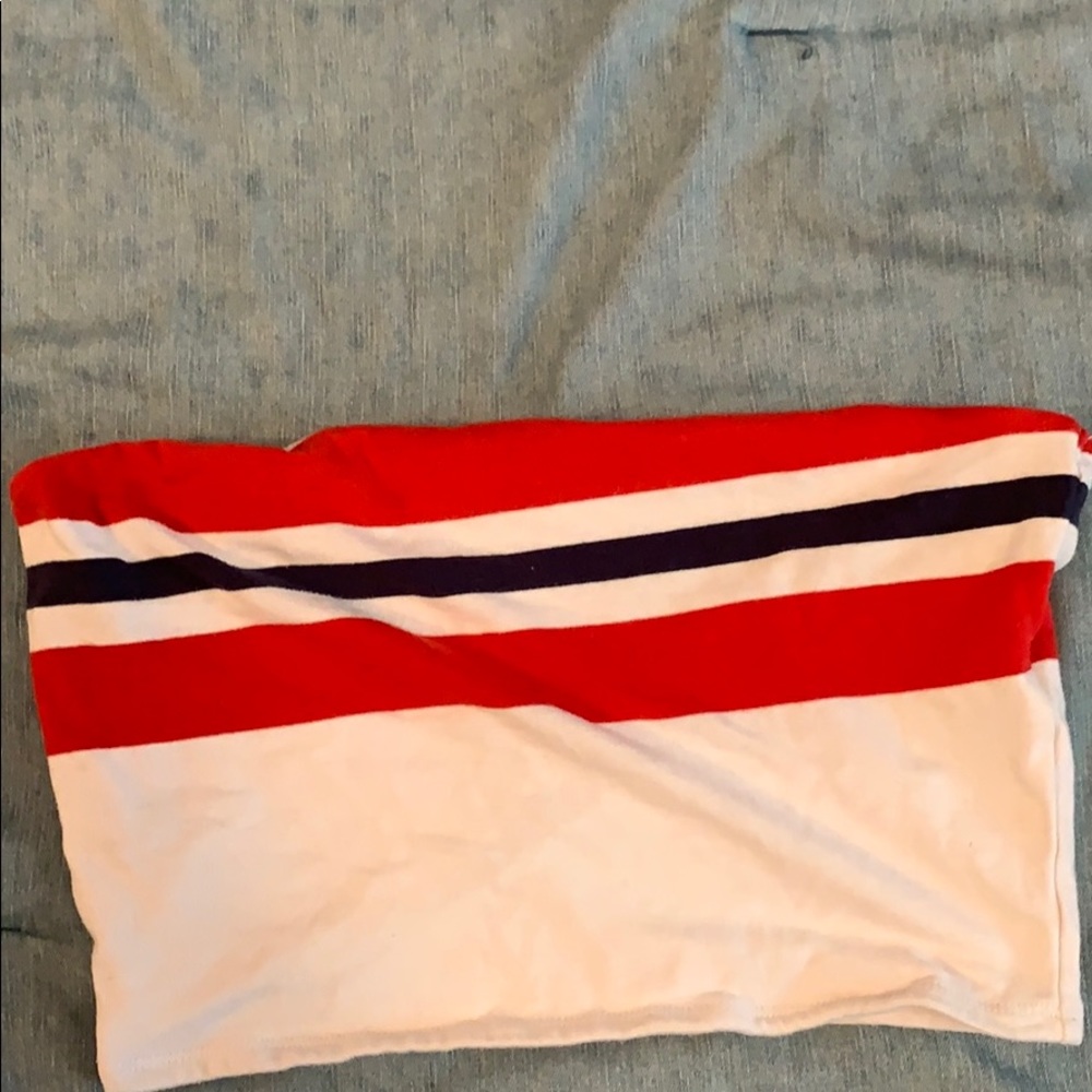 Garage Striped Tube Top